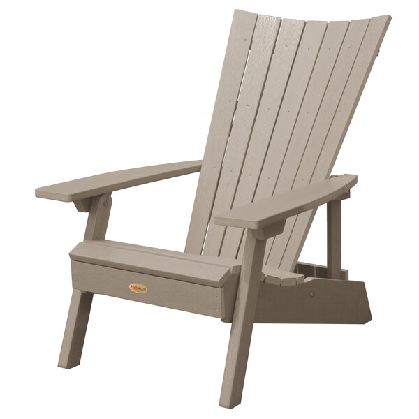 Highwood Usa Manhattan Adirondack Chair Outdoor Furniture for Patio, Backyard, Garden AD-ADRID29A-WBR - main